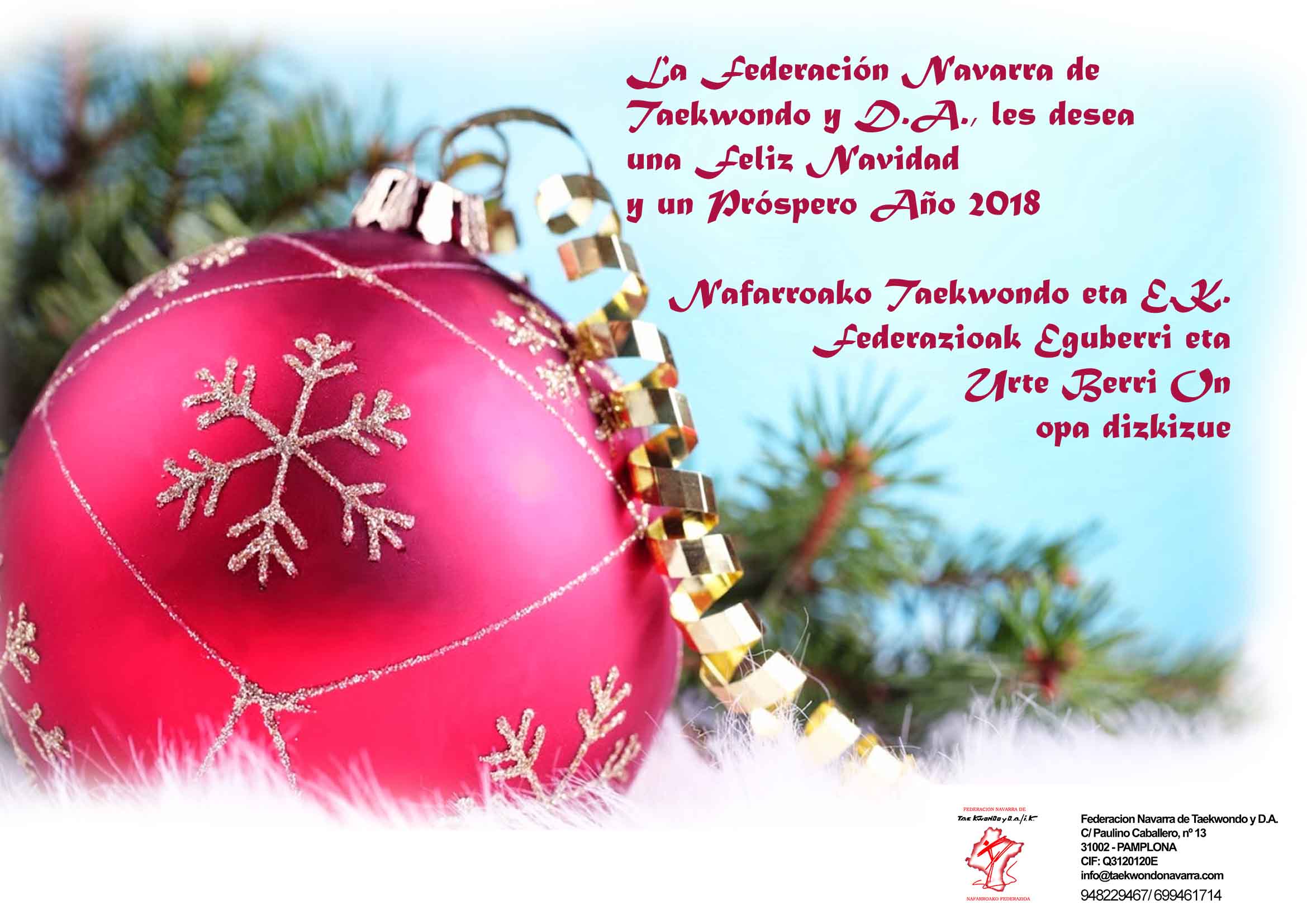 HORARIO FEDERATIVO NAVIDAD